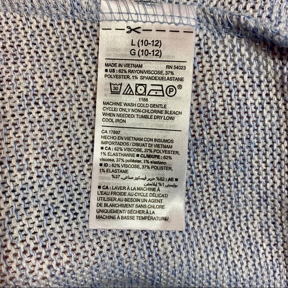 Old Navy Open Front Light Blue Sweater NWT - Picture 3 of 3